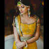 Bride-to-be looks ravishing in yellow and gold lehenga