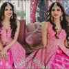 Bride-to-be Miheeka Baja looked stunning in a pink lehenga