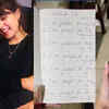 Article image for: Rhea Chakraborty shares pic of a page from Sushant Singh Rajput's diary and a black sipper, claims it is the only property she has of the late actor
