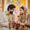 While Rana opted for a kurta and dhoti, bride Miheeka is the cynosure of all eyes in a stunning lehenga