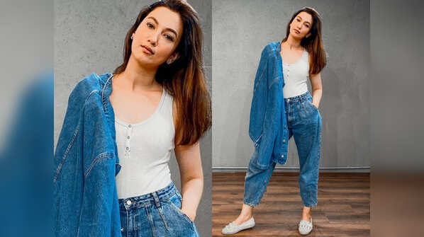 Bigg Boss 7 winner Gauahar Khan gives a spin to the basic white tee and denim-style