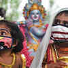 Article image for: Watch: Children wearing colourful masks take part in Janmashtami celebrations