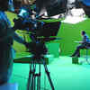 Mock shooting with a green screen