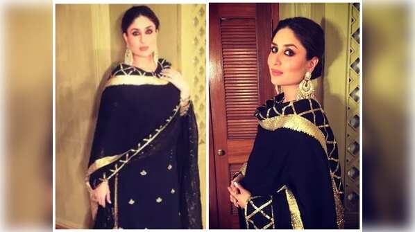 The beautiful black and gold sharara