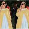 Bebo in a checkered midi-dress
