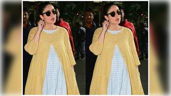 Bebo in a checkered midi-dress