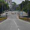 Deserted Adyar flyover during the complete lockdown in Chennai on Sunday