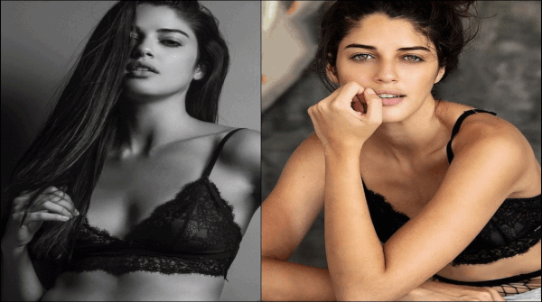 Steams up the cyberspace with her killer looks in black lingerie