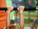 ​The correct way of using a pull-up bar for children