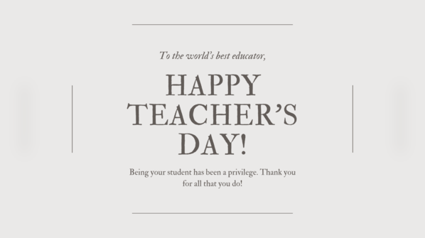 Happy Teachers's Day!