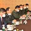 The Chinese delegation led by defence minister Wei Fenghe
