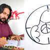 Article image for: UN Peace Day: Cartoonist Ibrahim <i class="tbold">Badusha</i> draws 100 cartoons in 42 minutes