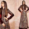 ​Jacket blouse with velvet lehenga