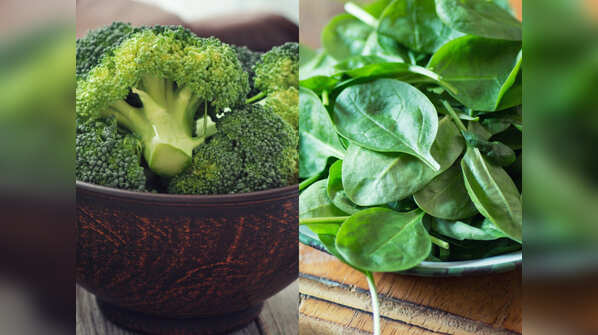 Broccoli and spinach