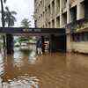 Waterlogged government office Konkan Bhavan at Belapur in Navi Mumbai