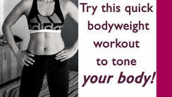 
Try this quick bodyweight workout to tone your body!
