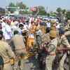 Samajwadi party workers protest in Hathras