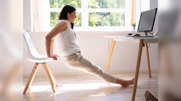 Doing desk exercises