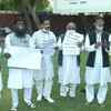 Delhi: Congress workers from Bihar protest outside party headquarters over the allotment of tickets for the upcoming polls.