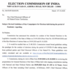 Election Commission revises the norms concerning Star Campaigners for all ongoing and future elections during Covid-19 pandemic.