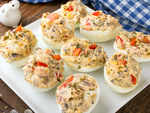 Mushroom Stuffed Eggs