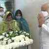 Prime Minister Narendra Modi pays last respects to Union Minister and LJP leader Ram Vilas Paswan at the latter's residence.