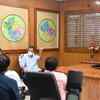 Shri Rahul Gandhi attends a review meeting on Covid-19 at Wayanad Collectorate.