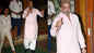 Cancer free Sanjay Dutt shows thumbs up as he returns home from hospital, wife Maanayata Dutt and daughter Trishala Dutt cheer for the actor