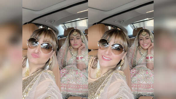 Urvashi Dholakia with bride Neha Kakkar