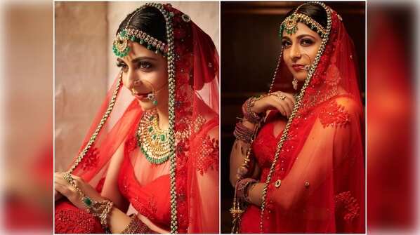 Leona Lishoy dolls up like a beautiful bride in her latest photoshoot