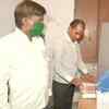 Mock poll underway at polling booth 103 in Raghopur assembly constituency of Vaishali, reports ANI
