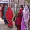 Bihar: People queue up at a polling booth in Chapra for voting in the second phase of Bihar elections