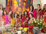 B&rsquo;wood divas paint the town red as they celebrate Karwa Chauth at Anil Kapoor's residence