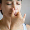 ​Pranayama followed by sesame oil drops installation