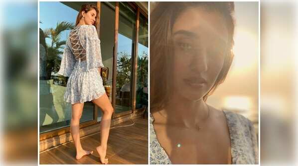 Backless floral dress