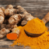​Turmeric root and Green garlic