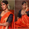 ​Amritha Suresh looks stunning in a traditional festive ensemble