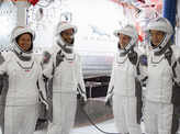 NASA launches four astronauts into space