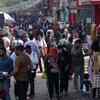 People seen shopping at Delhi's Sarojini Nagar Market amid spike in Covid-19 cases