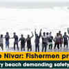 Article image for: Cyclone Nivar: Fishermen protest at Puducherry beach demanding safety for boats