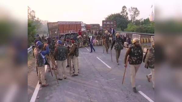 'Delhi Chalo': Farmers protest at Delhi-Haryana border