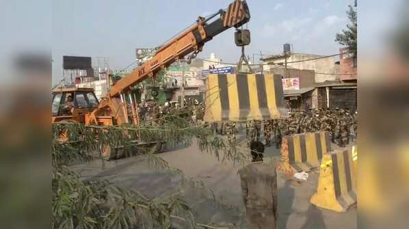'Delhi Chalo': Farmers protest at Delhi-Haryana border