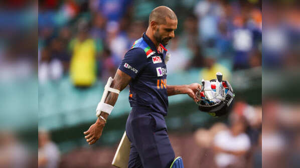 India lose in-form Dhawan early