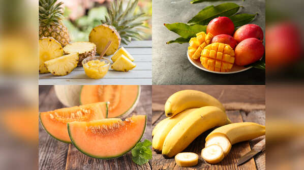 Mango, pineapple, melon and bananas