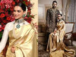 ​Deepika Padukone's traditional sari look