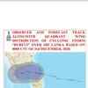 Observed and forecast track of cyclone Burevi