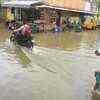 Stagnated rainwater at Madipakkam in Chennai due to heavy rainfall