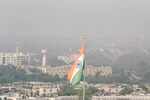 Stands tall amid ruinous haze