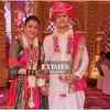 Happy bride and groom