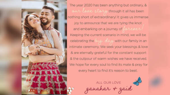 Gauahar Khan confirms wedding date